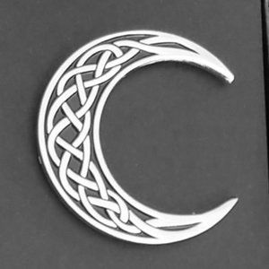 Celtic knotwork moon pin - PRICE NON NEGOTIABLE
